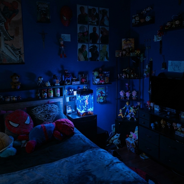 Handcrafted Spider Man & Venom Resin Lamp